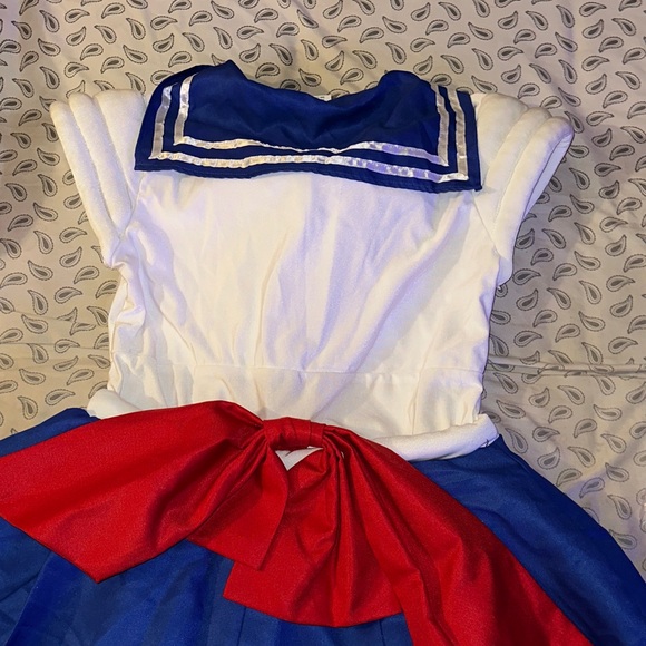 Sailor Moon Womens Cosplay Costume - Blue, White, and Red - Picture 9 of 9